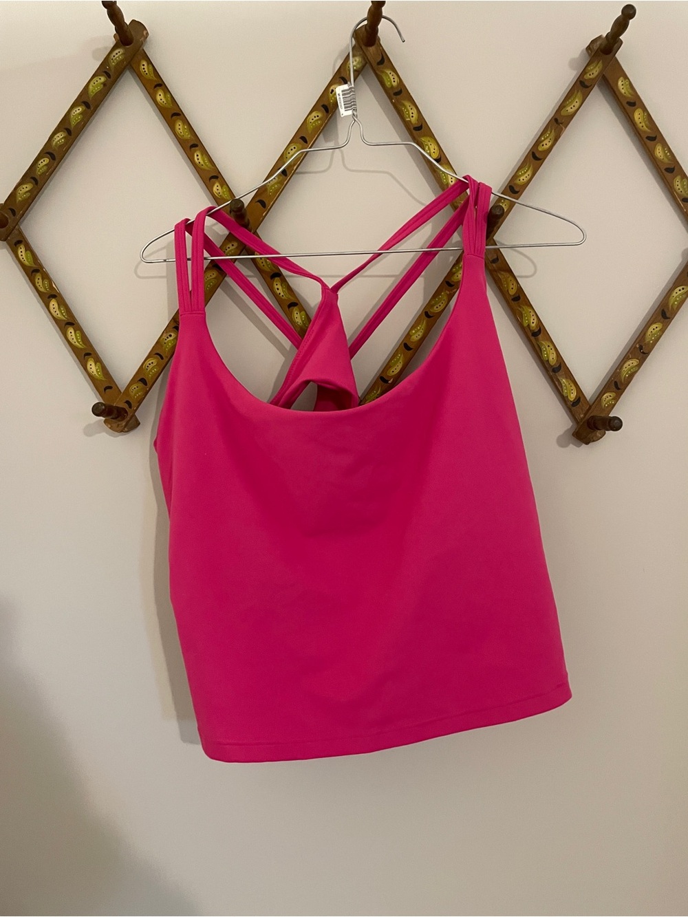 Fabletics Pink Crossback Women's Tank Top